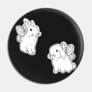 Fairy bunnies stickers Pin