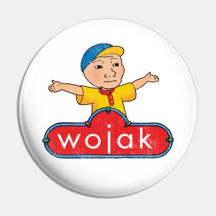 Caillou Wojak Meme Design Pin