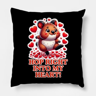 Cuddly Quokka Love: Heartwarming Hops Pillow