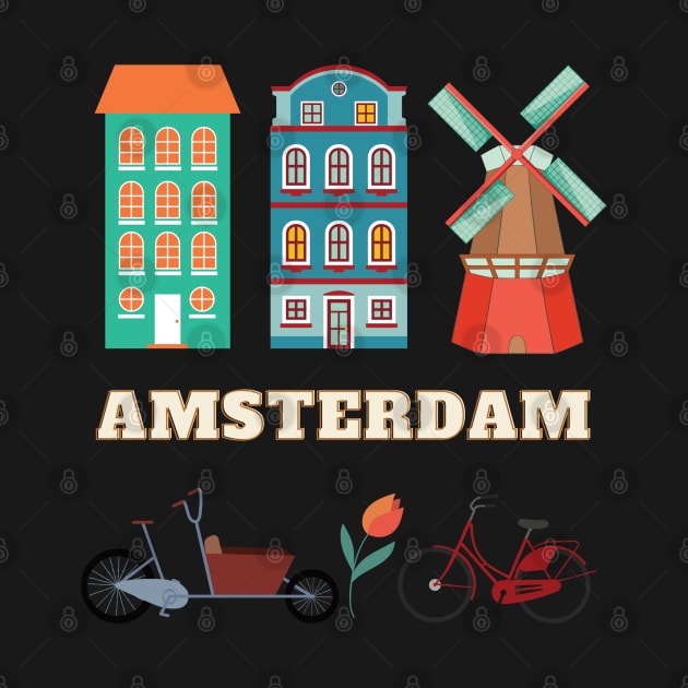 Amsterdam City Graphics by BaliChili