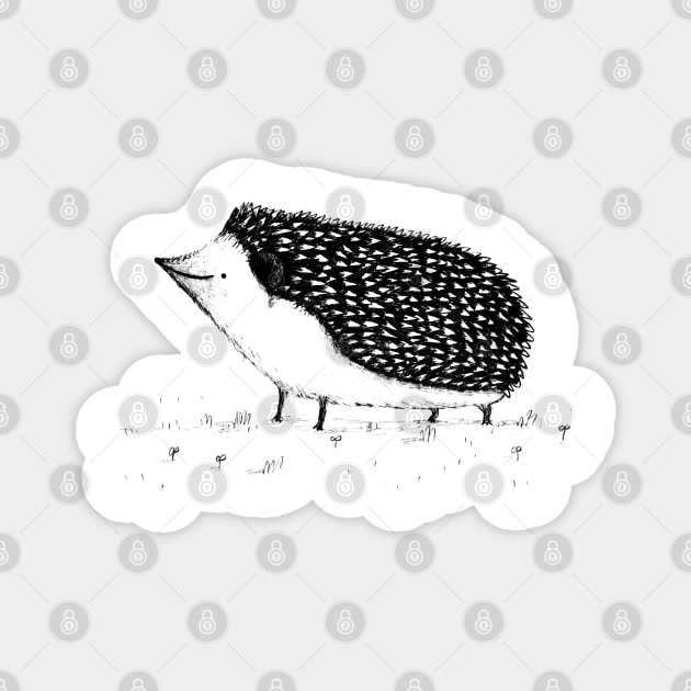Monochrome Hedgehog Magnet by Sophie Corrigan