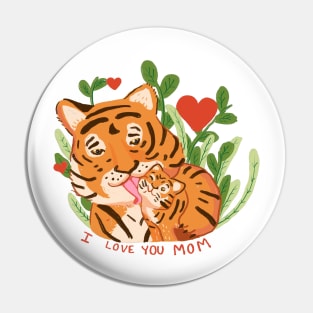 Mama Tiger with baby cub Pin