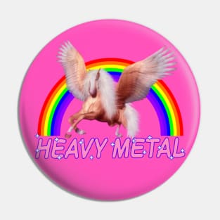 Heavy Metal Unicorn and Rainbow Pin