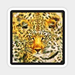 Big leopard head Magnet