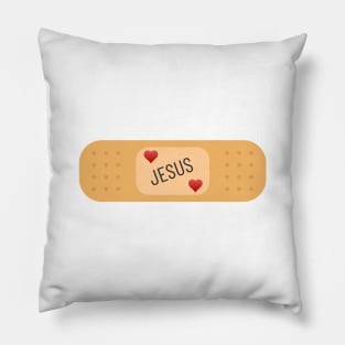 Jesus patch, christian bandaid Pillow