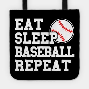 Eat Sleep Baseball Repeat Funny Baseball Player Tote