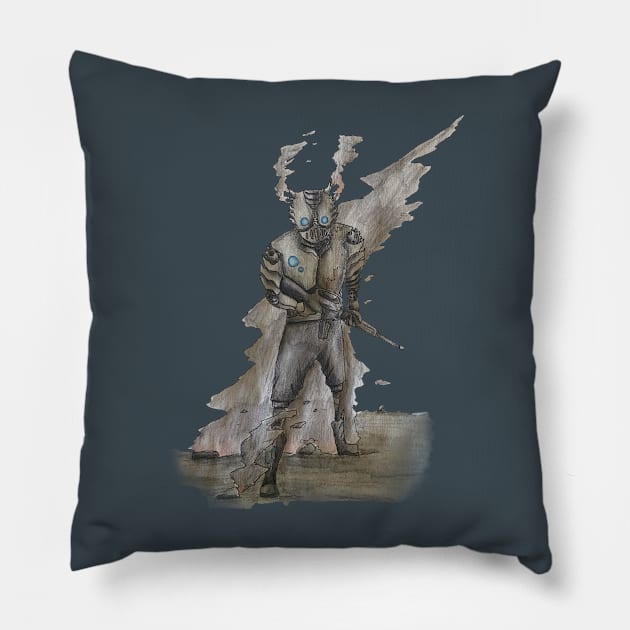 AI Uprising Pillow by Fallcrown