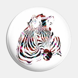 Trippy Zebra Pin