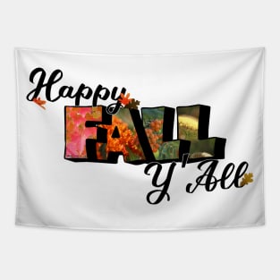 Happy Fall Big Letter Digital Art Tapestry