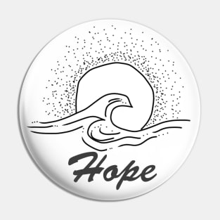 Hope with sun and waves, inspirational meanings Pin