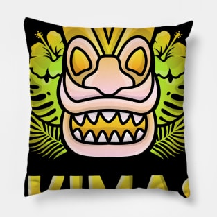 Tiki Mask Character Design Pillow