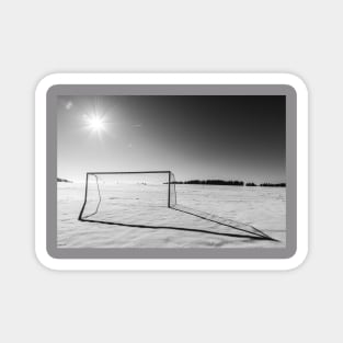 Soccer goal on the beach Magnet