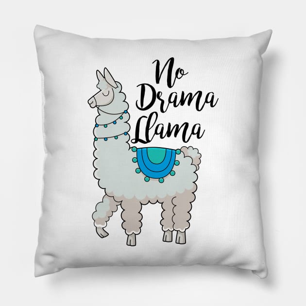 No Drama Llama Pillow by FontfulDesigns