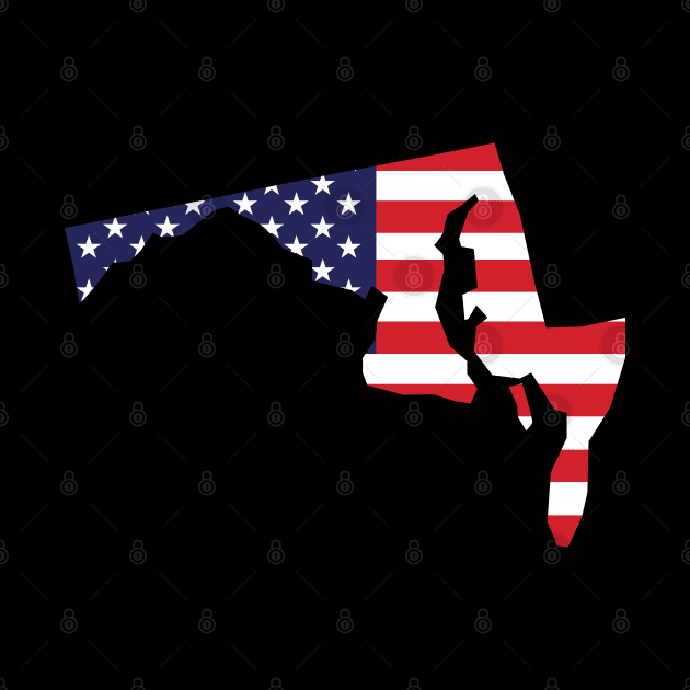 Maryland State Shape Flag Background by anonopinion