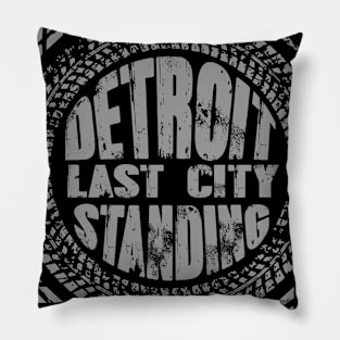 Detroit Last City Standing Wheel Design Pillow