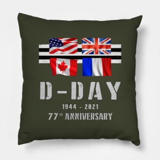 77th anniversary WW2 D Day Allied landing France Pillow