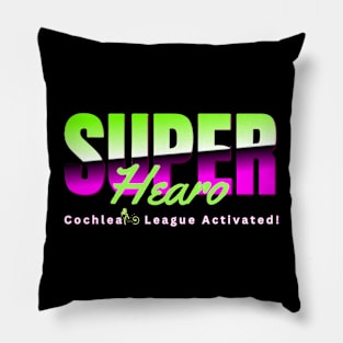 Super Hearo | Cochlear Implant | Deaf Tshirt Pillow