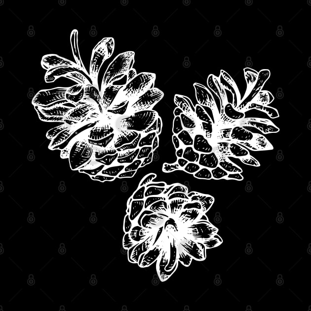 Three Pine Cones by illucalliart