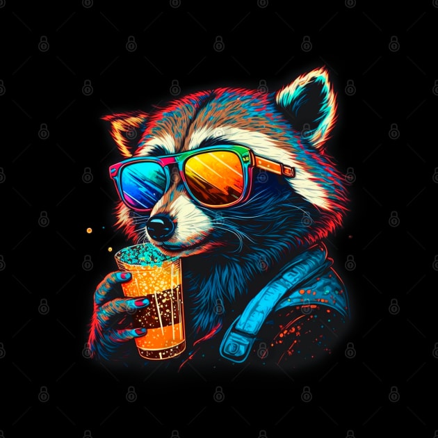 Retro Raccoon by T-signs