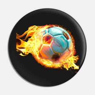 Flame Soccer Ball Pin