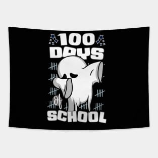 100 days of school featuring a Cute dabbing ghost #4 Tapestry