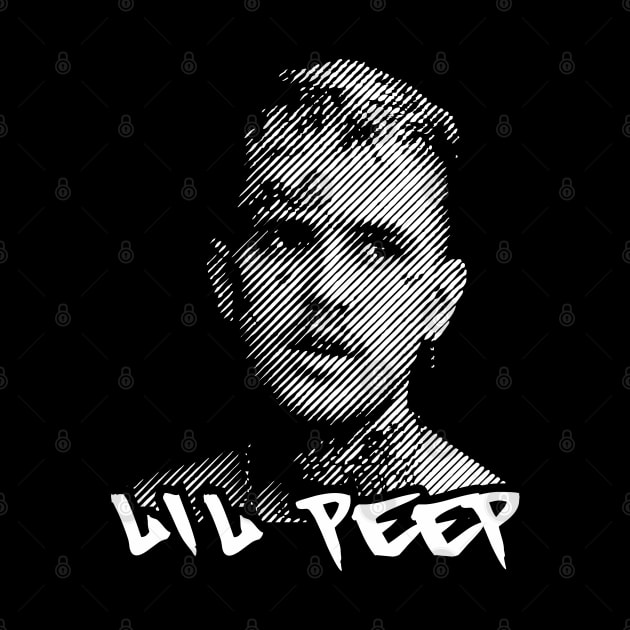 Lil Peep in halftone style by Aldyz