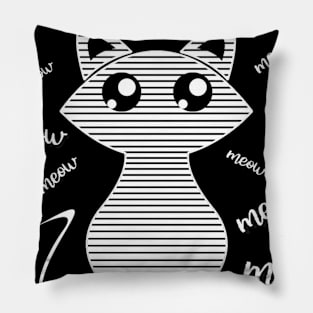 Meow , cat lovers , kitty cats person Pillow