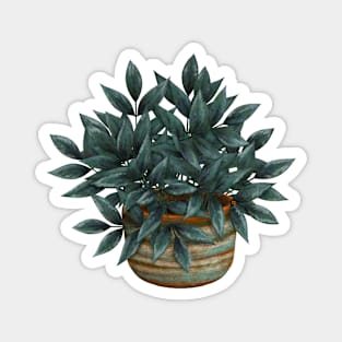 House Plant in Pottery | Cherie's Art(c)2021 Magnet