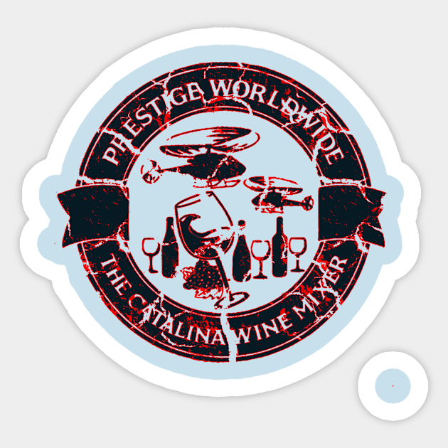 catalina wine mixer blue and red - Catalina Wine Mixer - Sticker