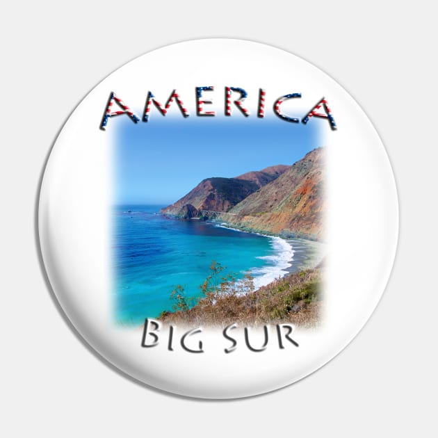 America - Big Sur Pin by TouristMerch