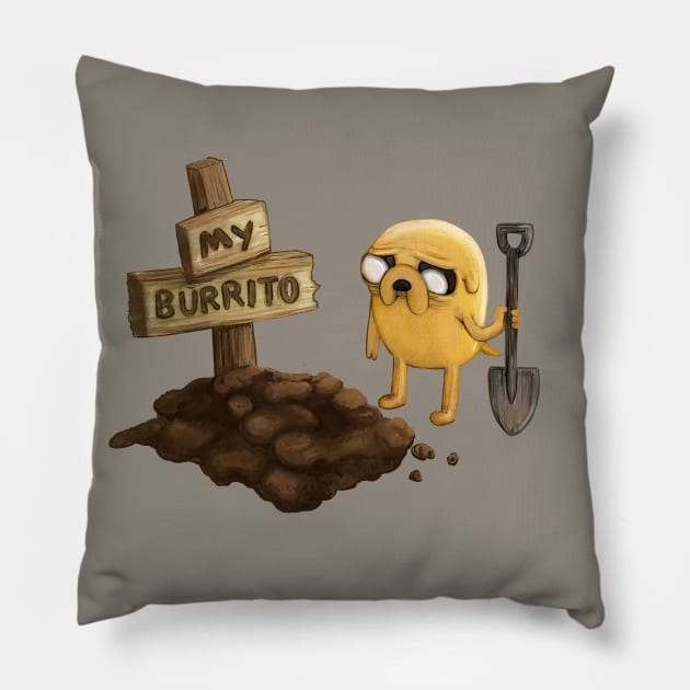 R.I.P Everything Burrito - Adventure Time fan art Pillow by art official sweetener