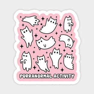 Cute Kawaii Ghost Cats Pink Girly Magnet