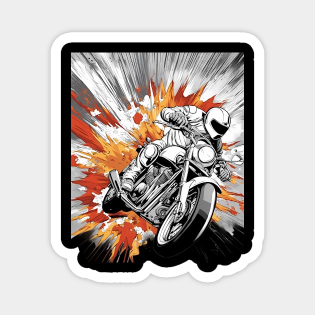 Motorcycle Racing Magnet by animegirlnft