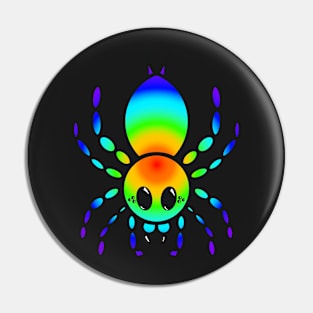 Colorful Cartoon Tarantula (Rainbow Radial) Pin