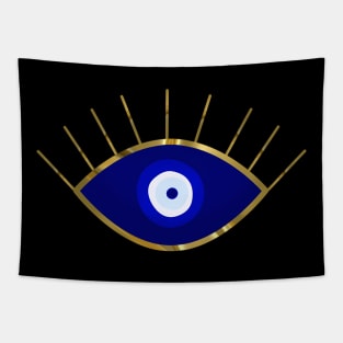 I See You Blue Evil Eye Tapestry