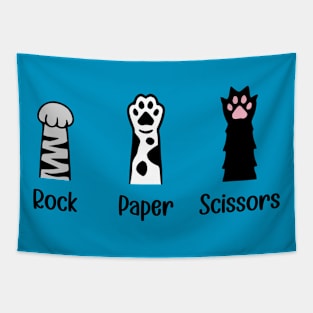 Rock Paper Scissors Cat Paws Tapestry