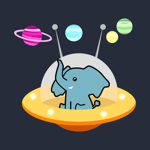 Astronaut elephant: Galaxy mission by EuGeniaArt