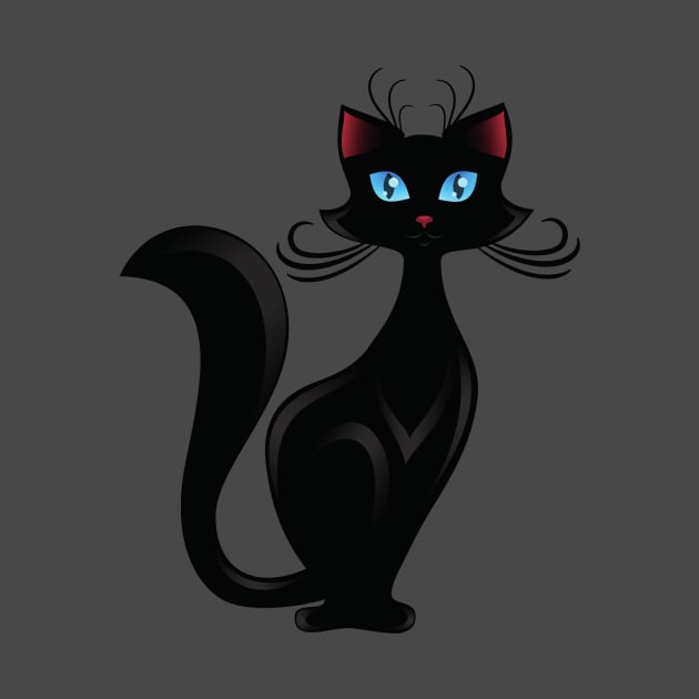 Cute Black Cat by Pestach