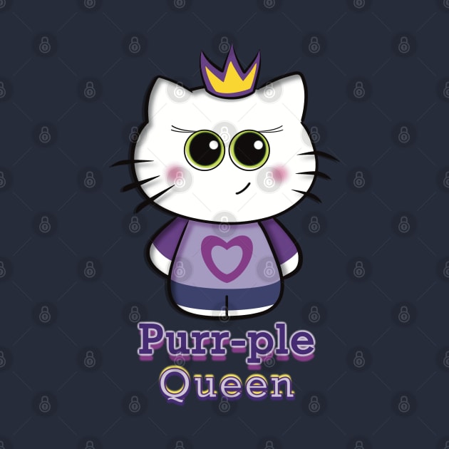 Purr-ple - Cute Queen Cat by Creasorz