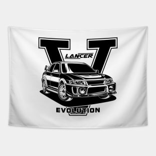 Lancer Evolution V (Black Print) Tapestry