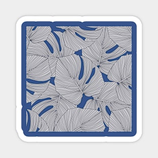 Leaves on blue Magnet