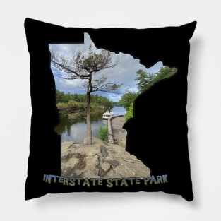 Minnesota State Outline (Interstate State Park) Pillow