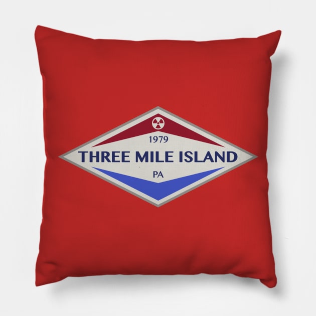Three Mile Island 1979 Pillow by NeuLivery