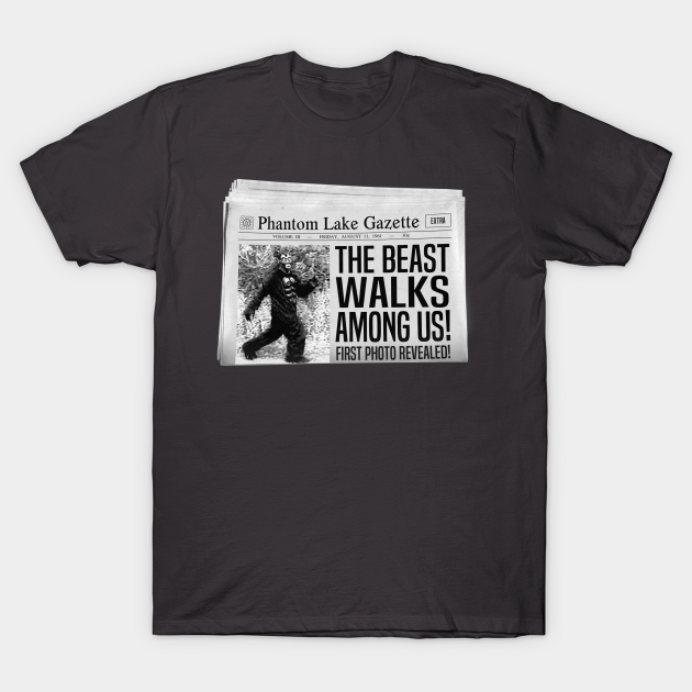 "The Phantom Lake Kids in The Beast Walks Among Us" Newspaper - Mihmiverse - T-Shirt