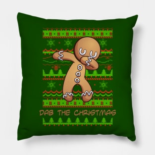 Christmas Dabbing Gingerbread Man - Dab Dance Slogan 1 Pillow