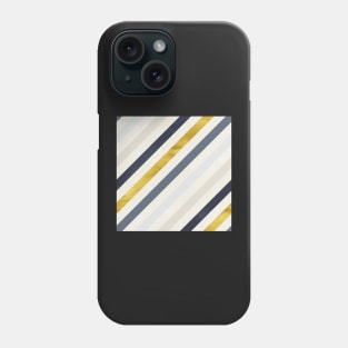 Diagonal Stripes in Blue and Gold Phone Case