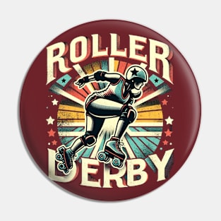 Retro Roller Derby Pin