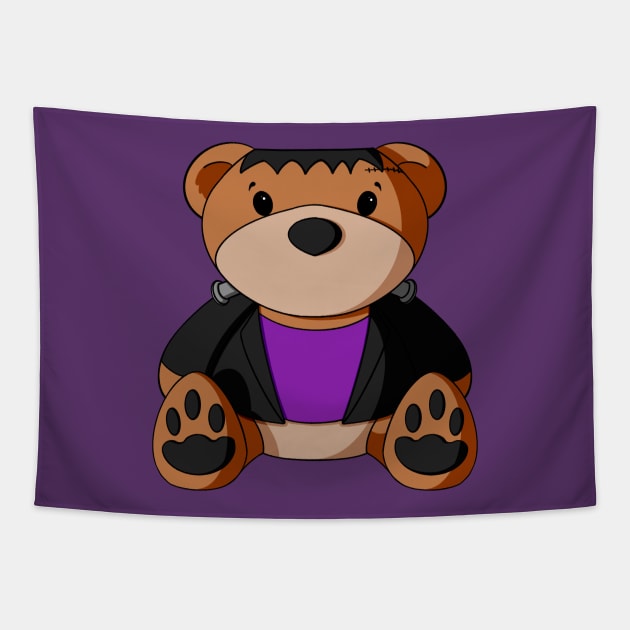 Fancy Frankenstein Teddy Bear Tapestry by Alisha Ober Designs