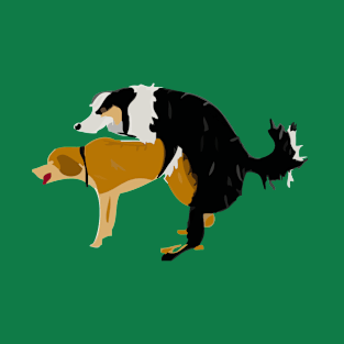 DOGS MATING COUPLE SHAPE ANIMAL T-Shirt