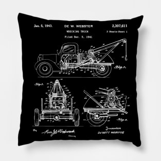 Wrecking Truck Patent 1943 wrecking truck gifts Pillow